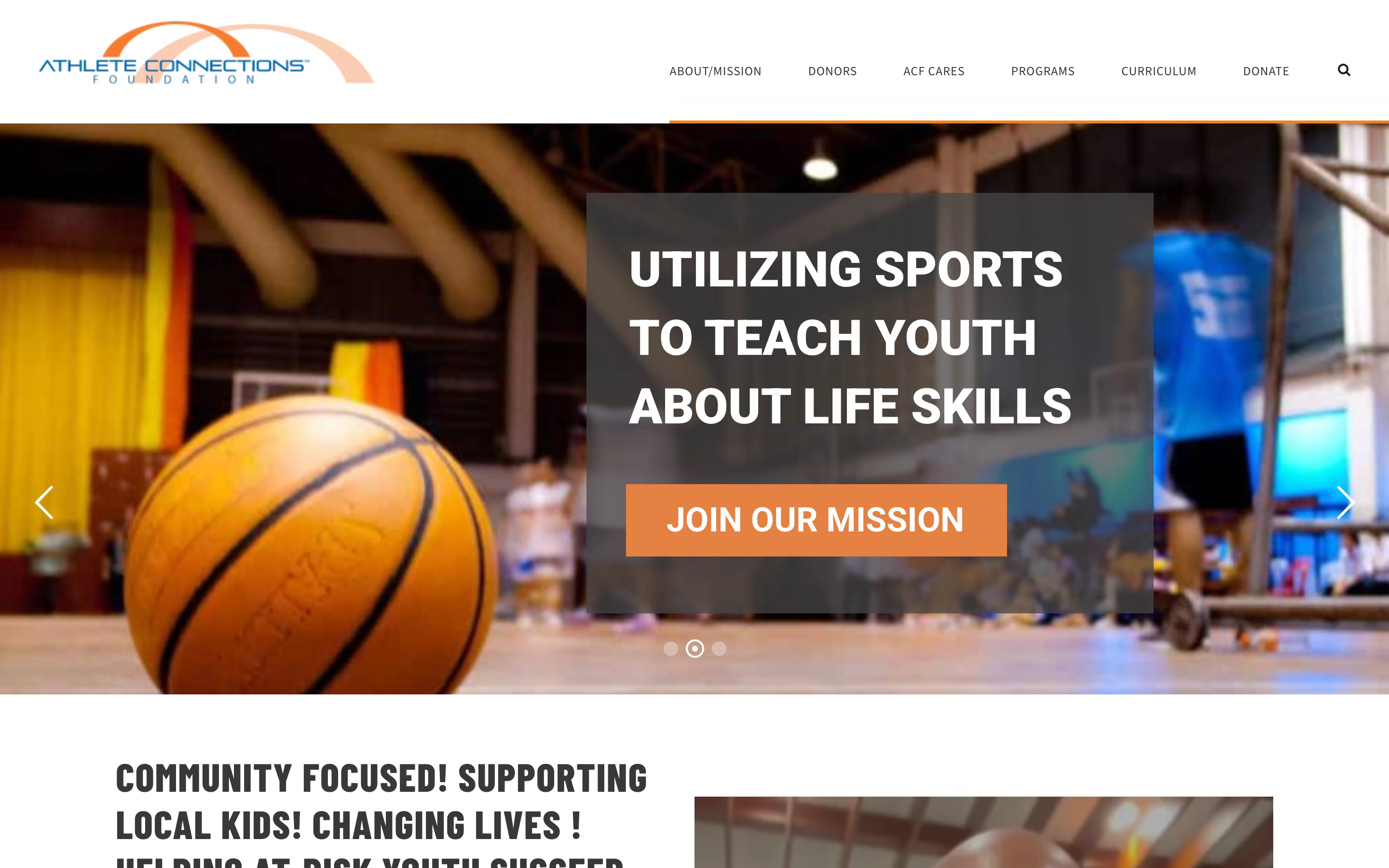 Legacy Athlete Connections Foundation homepage