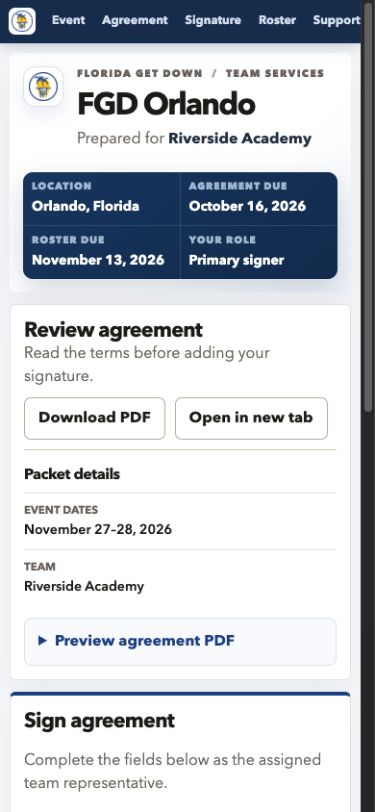 FGD E-Doc App mobile recipient interface